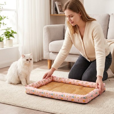 tapis-rafraichissant-chat-avec-contour-rembourré-moderne