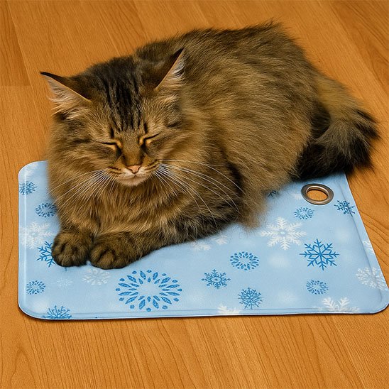 tapis-rafraichissant-chat-bleu-carré-utile